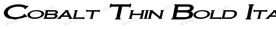 Cobalt Thin Bold Italic字体转换